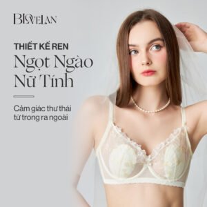 Áo ngực ren có gọng silicon mềm thoải mái Ella