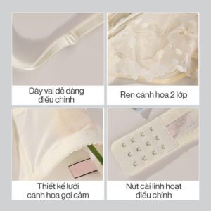 Alternative view of Áo ngực ren có gọng silicon mềm thoải mái Ella