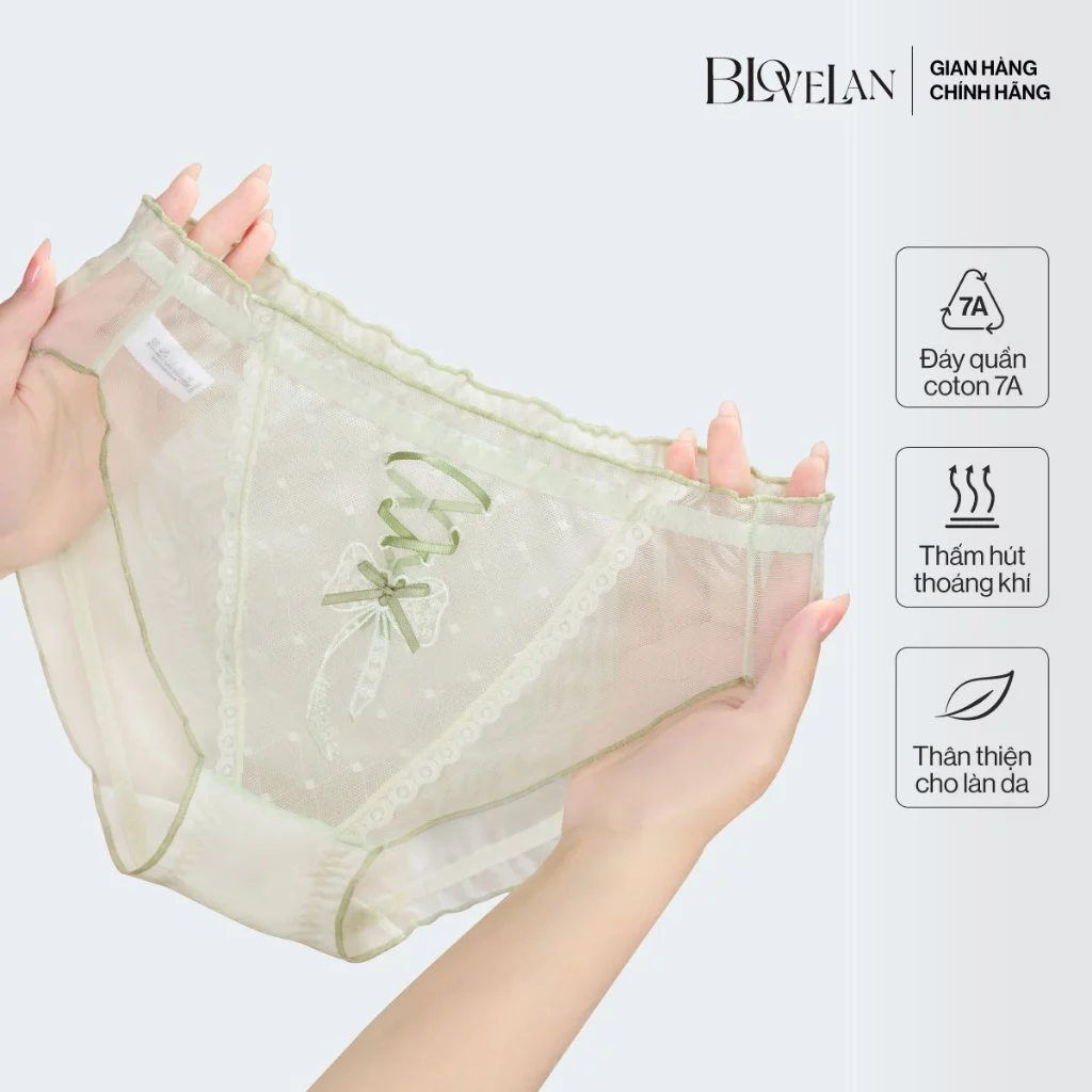 Quần lót nơ nữ vải lanh thoáng mát mỏng nhẹ Luna - Ảnh 2