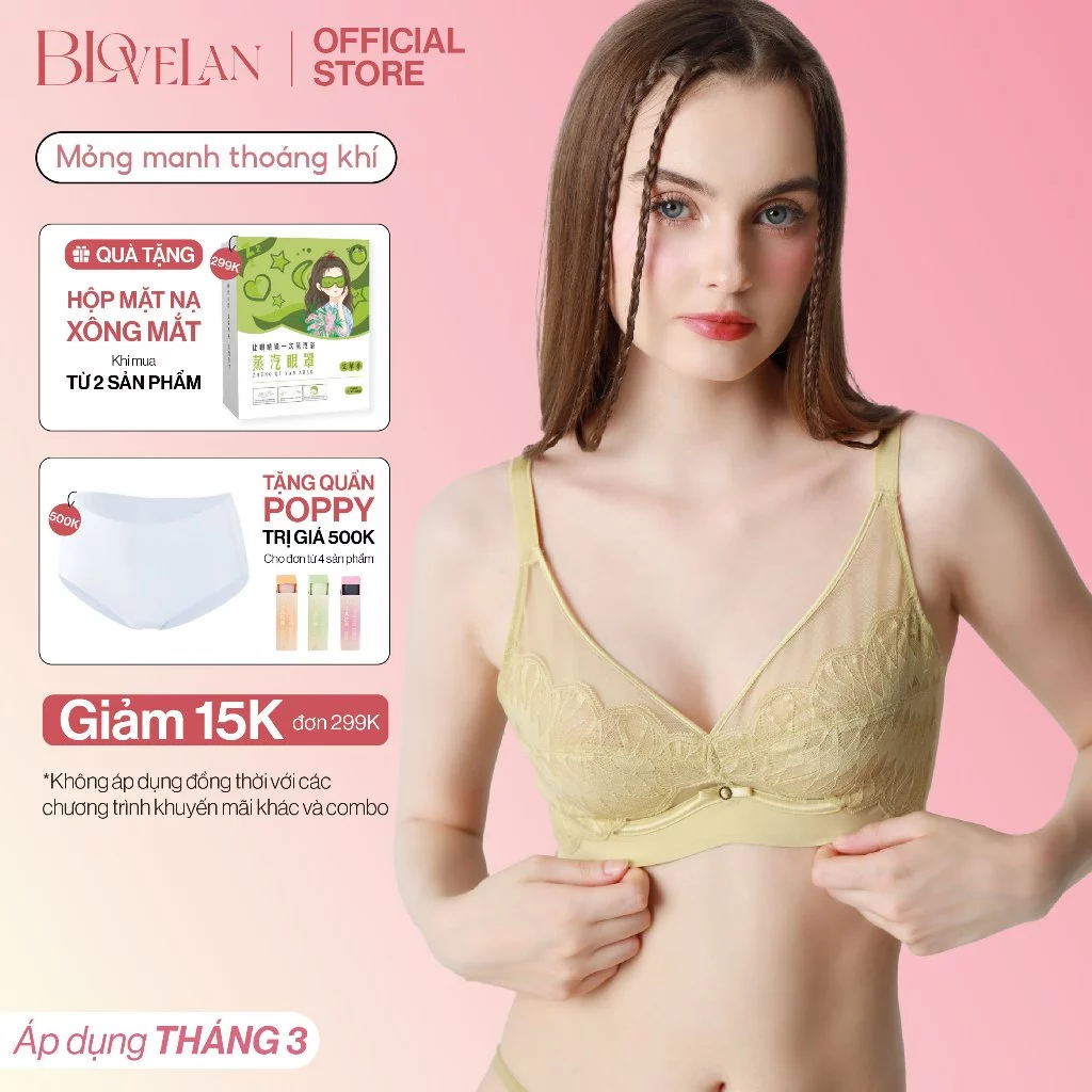 Áo ngực ren thoáng khí Violet