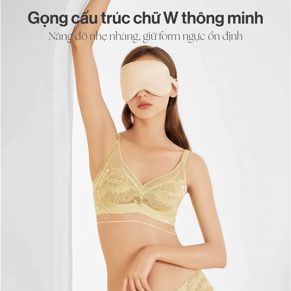 Áo ngực ren thoáng khí Violet - Ảnh 4