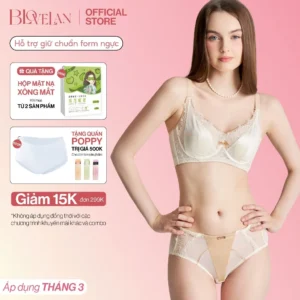 Bộ đồ ngủ ren có gọng satin sang trọng Rose