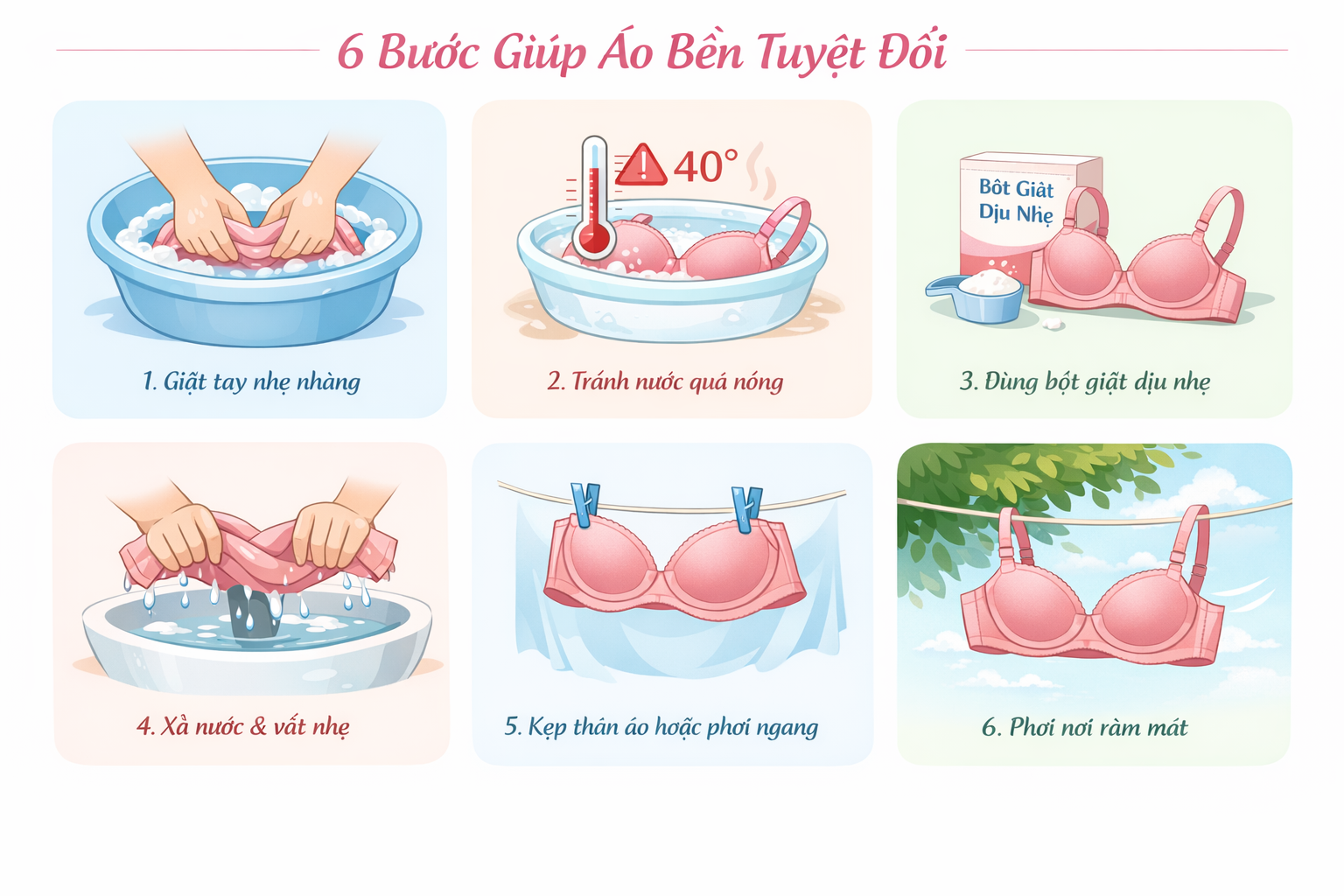 hướng dẫn giặt đồ lót